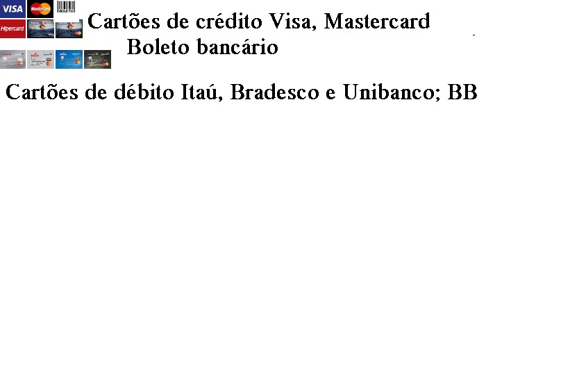 ACEITAMOS CARTÕES DE CREDITOS